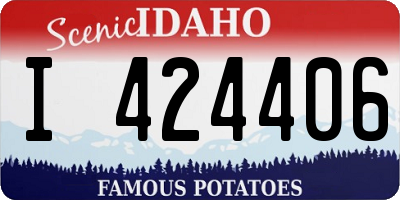 ID license plate I424406
