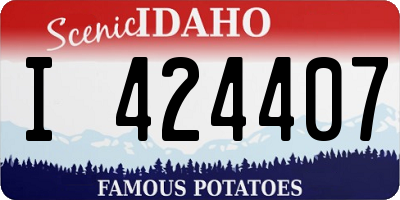 ID license plate I424407
