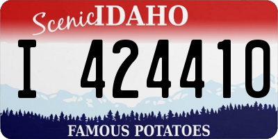 ID license plate I424410