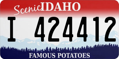 ID license plate I424412