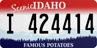 ID license plate I424414