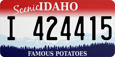 ID license plate I424415