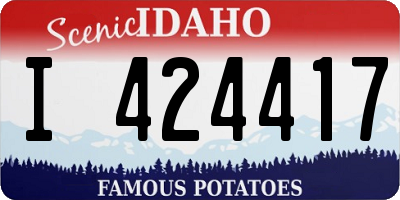 ID license plate I424417