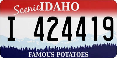 ID license plate I424419