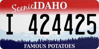 ID license plate I424425
