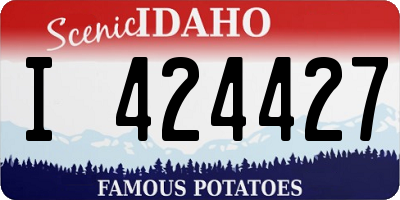 ID license plate I424427