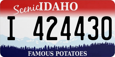 ID license plate I424430