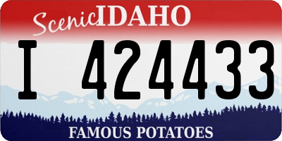 ID license plate I424433