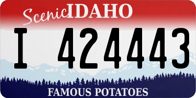 ID license plate I424443