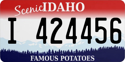 ID license plate I424456