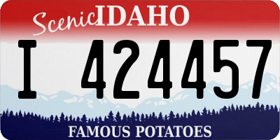 ID license plate I424457