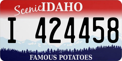 ID license plate I424458