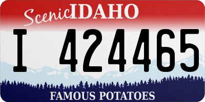ID license plate I424465