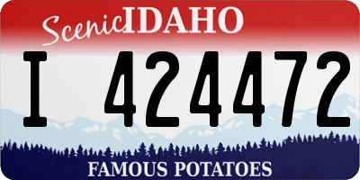 ID license plate I424472