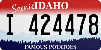 ID license plate I424478