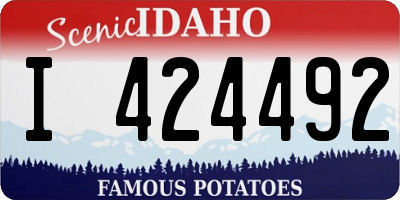 ID license plate I424492