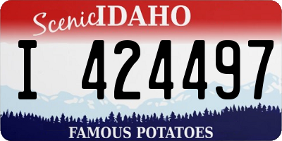 ID license plate I424497
