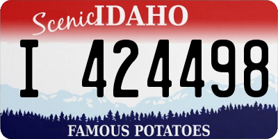 ID license plate I424498