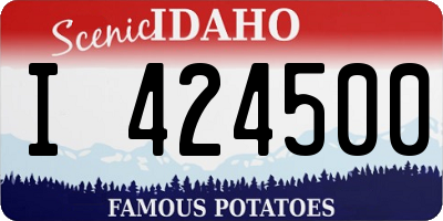 ID license plate I424500
