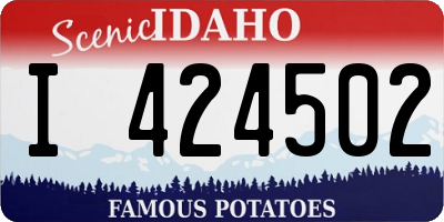 ID license plate I424502