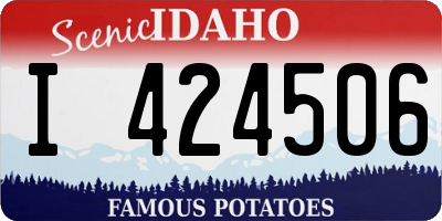 ID license plate I424506