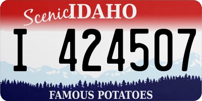 ID license plate I424507