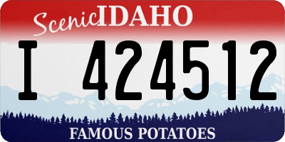 ID license plate I424512