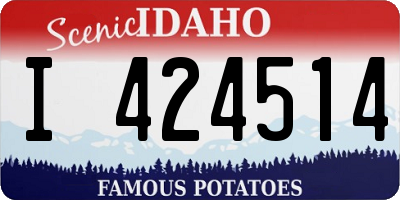 ID license plate I424514