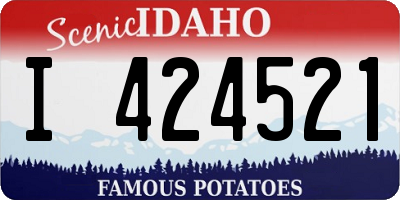 ID license plate I424521