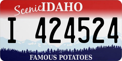 ID license plate I424524