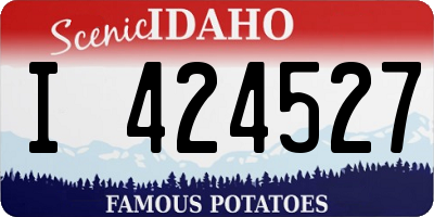 ID license plate I424527