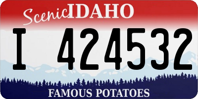 ID license plate I424532