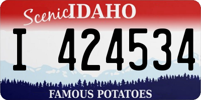 ID license plate I424534