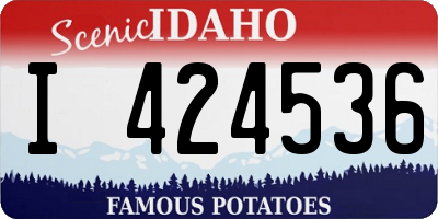 ID license plate I424536
