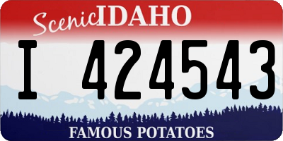 ID license plate I424543