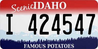 ID license plate I424547