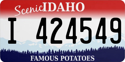 ID license plate I424549