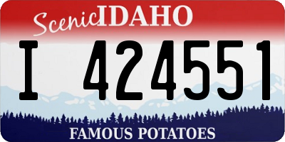 ID license plate I424551