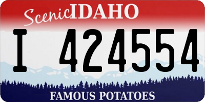 ID license plate I424554