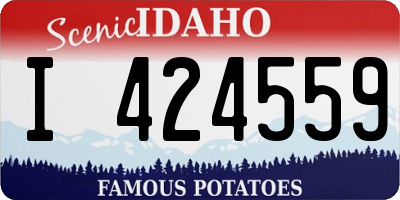 ID license plate I424559