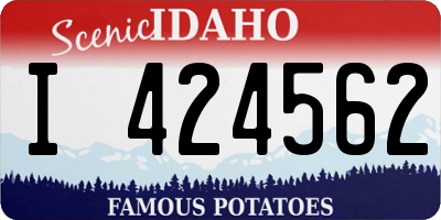 ID license plate I424562