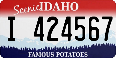 ID license plate I424567