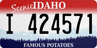 ID license plate I424571