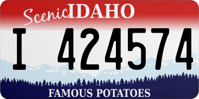 ID license plate I424574