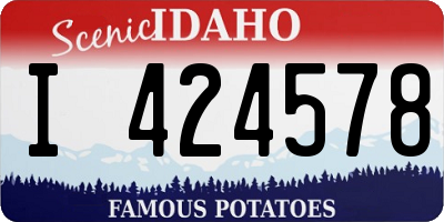 ID license plate I424578