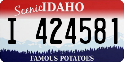ID license plate I424581