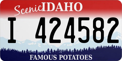 ID license plate I424582