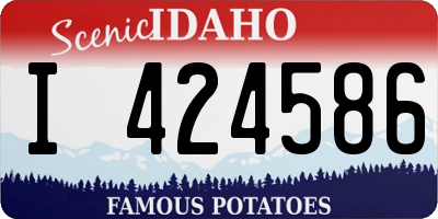 ID license plate I424586