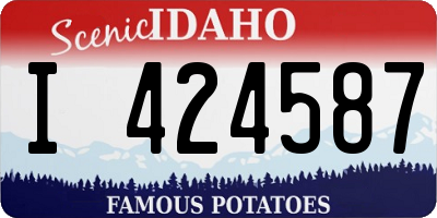 ID license plate I424587