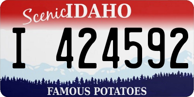 ID license plate I424592
